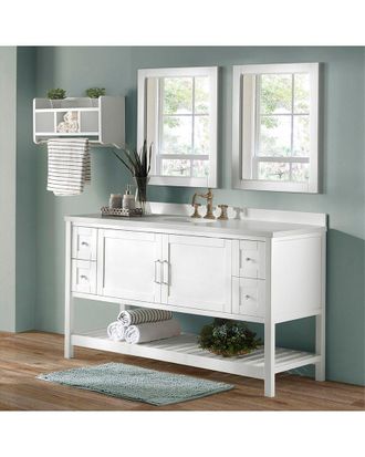 Alaterre Furniture Bennet 2Pc Wooden Bathroom Vanity Set