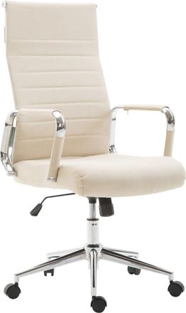 Clp Silla de oficina giratoria regulable en tela crema