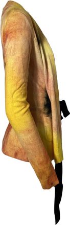 Jason Wu Collection Watercolor Tie Sweater in Yellow Cashmere