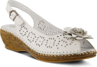 Spring Step Belford Slingback Sandal in White Leather at Nordstrom, Size 9.5-10Us