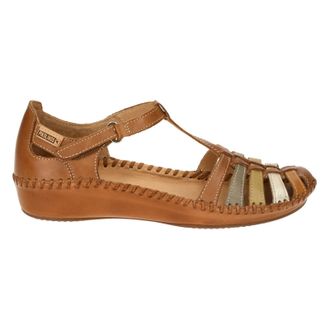 Pikolinos P. Vallarta 655-0843C4 Leather Womens Hook and Loop Sandals - Brandy - Size:UK 5-5.5