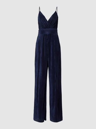 Jake*s Jumpsuit mit V-Ausschnitt in Marine, Gr&ouml;&szlig;e 50