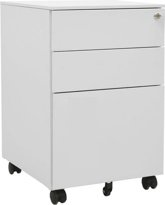 vidaXL Armario Archivador Acero Gris Claro 39x45x60 Cm Vidaxl
