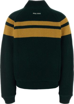 Miu Miu Striped Wool Cardigan