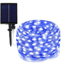 Trade Shop Trade Shop - Led Led 30 Mt Strip Con Panel Solar Piquete Cadena De Luz Kyp-30 Decoraciones