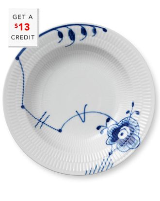 ROYAL COPENHAGEN 8.25In Blue Fluted Mega Rim Soup Bowlwith $13 Credit