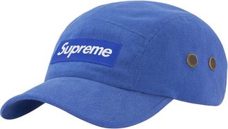 SUPREME Brushed Cordura Camp Cap Blue White SUP-FW22-1063