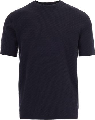 Emporio Armani Dark Navy Patterned Knit