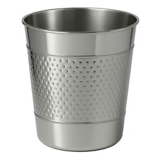 Happimess Riley Modern Classic Hammered Steel Accent 2-Gallon Wastebasket in Polished Steel at Nordstrom