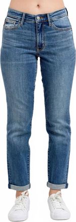 Judy Blue Womens Isabella Midrise Vintage Wash Boyfriend Jean In Blue