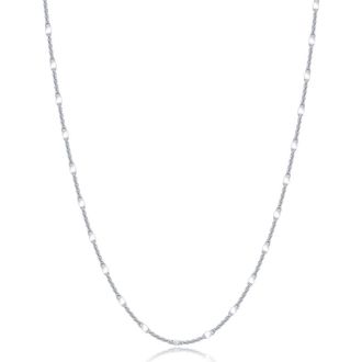 Lafonn Steila Chain Necklace in Silver at Nordstrom, Size 20