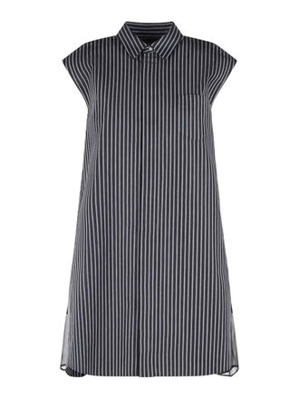 sacai Navy Cotton Blend Dress