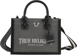 True Religion Modern Edge Denim Tote in Light Grey at Nordstrom