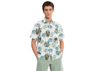 Tommy Bahama Nova Wave Frond Mosaic Mens Clothing White : 3XL, Cotton/Lyocell/Spandex