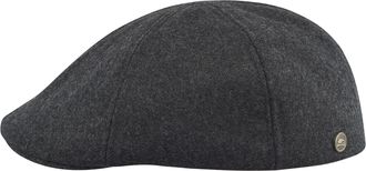 Sterkowski Rusty | 100% Wool Duckbill Mens Flat Cap Classic Warm 6 Panel Irish Grandad Hat Victorian Farmers Shelby Wooly Scottish Gifts for Men 58 cm Dark Gray