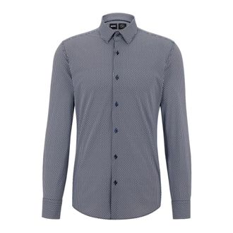HUGO BOSS P-Hank-S-Kent Shirt - Heren - Casual Overhemden - Blauw - L - Leer - Overhemden