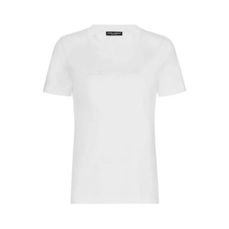 Dolce & Gabbana Embossed Logo Cotton T-shirt
