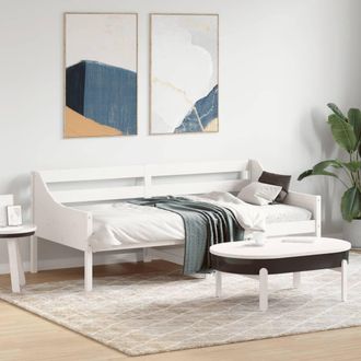 Berkfield Home Day Bed without Mattress White 90x190 cm Single Solid Wood Pine