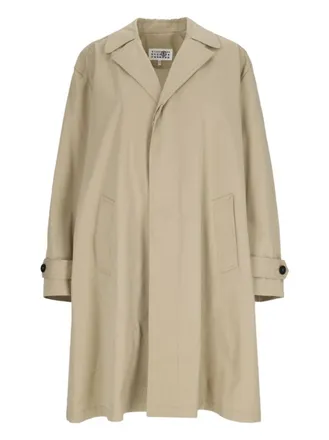 Maison Margiela Single-Breasted Coat - Beige
