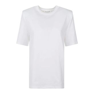 Frankie Shop Tops, Dames, Wit, S, Katoen, Carrington Padded Shoulder Tee