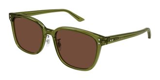 Gucci GG1896SK Asian Fit 004 Mens Sunglasses Green Size 57