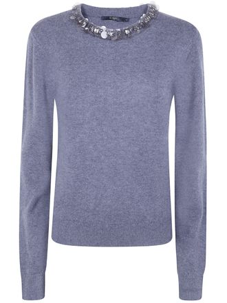 Seventy Sweater Round Neck Round Neck Sweater With Appliques