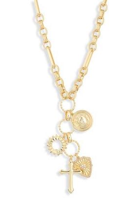 Electric Picks Mason Charm Pendant Necklace in Gold at Nordstrom Rack