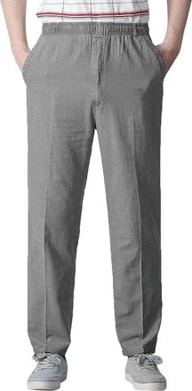 Generic Lightweight Casual Trousers Men | Rugby Trousers | Elasticated Waist Trousers | Straight Legs Trousers | Breathable Casual Beach Pants | Busines Offic