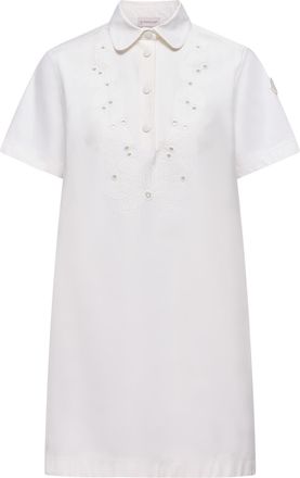 Moncler Moncler Embroidered Shirt Dress, Women, White, Size: 38
