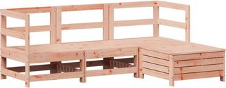 vidaXL Juego De Sof&aacute;s De Jard&iacute;n 4 Pzas Madera Maciza De Abeto Douglas Vidaxl