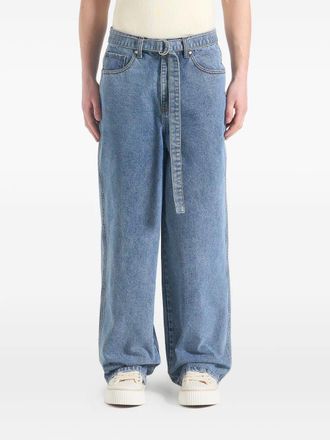 Manière De Voir Adam belted wide-leg jeans - Blue