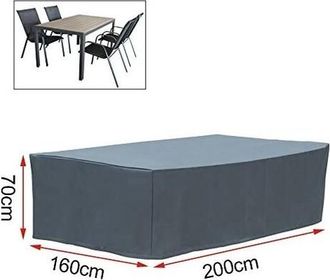 Woltu Woltu Copertura Per Mobili Set Arredo Da Giardino Esterno Pvc 260g/m&sup2; Antracite 70x200x160 Cm