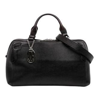 Cartier Pre-owned Vintage Satchel - Dames - Vintage Handtas - Zwart - ONE Size - Leer - Vintage