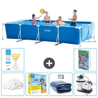 Intex Piscina Con Estructura Rectangular - 450x220x84 Cm - 7-piezas S75