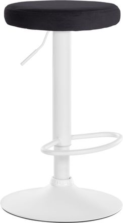 Clp Clp - Taburete De Bar Ponte Tapizado En Terciopelo Negro Blanco
