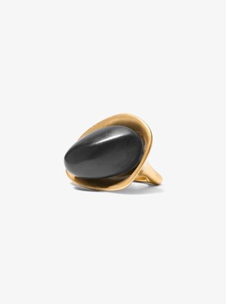 Michael Kors 24k-Gold-Plated Brass and Stone Ring