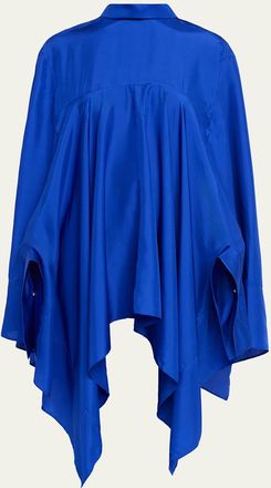 Lanvin Silk Handkerchief Caftan Top
