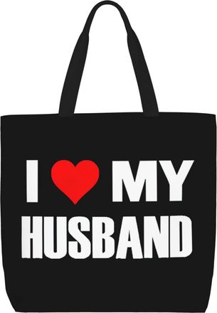 Generic Women Handbag I Love My Husband Women Beach Bag Waterproof Casual Beach Travel Bags, For Wedding, Holiday, Gym, Swim, School