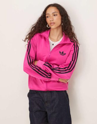 adidas Originals Firebird - Giacca sportiva ampia fucsia e nera-Rosa