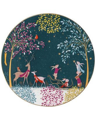 Portmeirion Sara Miller Woodland Tales 9In Deer & Robin Serving Plate
