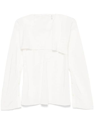 Helmut Lang layered-design blouse - White
