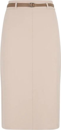 PESERICO Midi-rok met ceintuur - Beige
