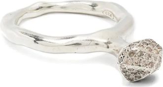 Rosa Maria Anello in argento sterling con diamanti - SILVER COGNAC DIAMONDS