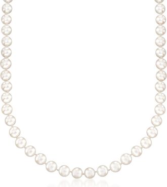 Ross-Simons 7-7.5mm Cultured Akoya Pearl Necklace With 18kt White Gold