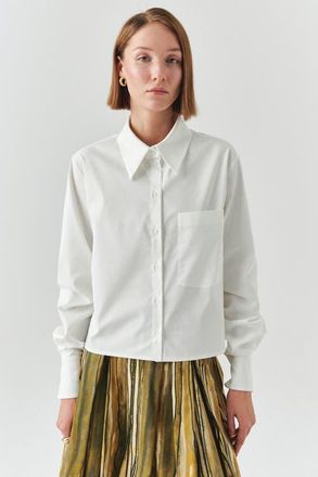 Exquise Theodora Long Sleeve Shirt in Ecru at Nordstrom, Size Xx-Large