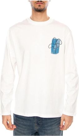 Thinking Mu Long Sleeve Tops - Heren - Longsleeves - Wit - S - Katoen - Tops