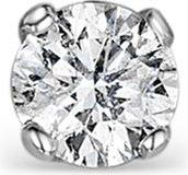 The Diamond Store SINGLE Lab Diamond Stud Earring 0.10ct H/Si in 9K White Gold - 3mm