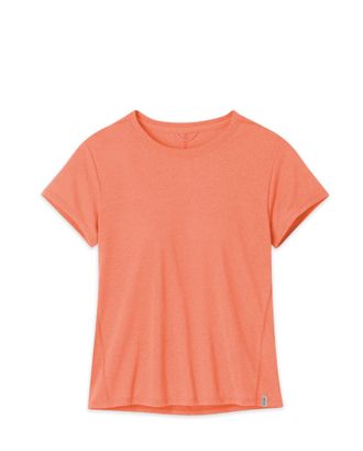 Stio | Womens Divide Tee Shirt Short Sleeve, Size Extra Small in Ember Heather | Cotton