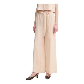Gaud&igrave; Tie Waist Broeken - Dames - Broeken - Beige - Maat: M
