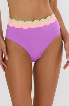 Beach Riot Harriet High Waist Bikini Bottoms in Radiant Wave Colorblock at Nordstrom, Size X-Large
